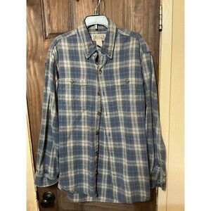 Men’s Duluth Trading Flannel Long Sleeve Button Down Shirt Men Medium Plaid